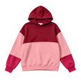 thumbnail image 5 of Abcomgle Toddler Hoodies Girls Crewneck Colorblock Patchwork Teen Sweatshirts Casual Long Sleeve Pullover Top Fall Cute Fleece Girls Sweatshirt, 5 of 5