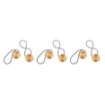 thumbnail image 1 of yingyy 1/2/3/5 2 Pièces Rideau Tieback Ronde Polyester Remplacement Simple Style Ménage Cuisine Parasol Drapé Fixation Fixation Or 3PCS, 1 of 6