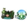 thumbnail image 5 of Hoppy Hour Whimsical Green Frog Lily Pad Pond Coaster Holder And 4 Coasters Set, 5 of 10