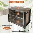 thumbnail image 6 of YIORTWO 40 Gallon Aquarium Stand with Power Outlets & Storage, Heavy Duty Double Tank Fish Tank Stand for 40-50 Gallon Tanks, 660LBS Capacity, Gray, 6 of 6