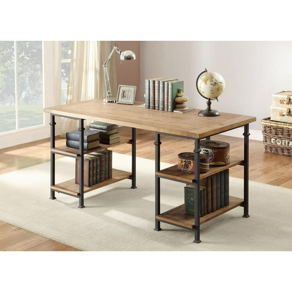 Topline Home Furnishings Bureau Vintage en Chêne