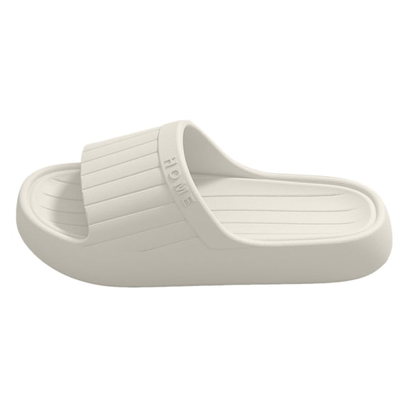 Modstep Pillow Slippers for Women and Men Non Slip Quick Drying Soft Cloud Slide Sandals Bathroom Recovery Shower Shoes Indoor size 7 White