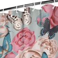 thumbnail image 3 of Pioneer Flower Floral Print Pattern Shower Curtain 36"x72" ,Bathroom Decorative Shower Curtains Set with 12 Hooks,Modern Waterproof Washable Shower Curtain, 3 of 6