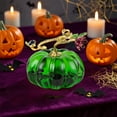 thumbnail image 4 of Vrorvz Glass Pumpkin Decoration Crystal Appearance with Light Transmission for Festive Ornaments Suitable for Home Office Holiday Decor and Gift Giving 2in Multicolor, 4 of 5