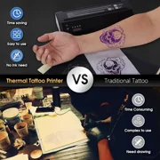 Portable Wireless Tattoo Printer Thermal Printer Transfer Bluetooth USB Mobile Machine Text PDF Document Maker with Paper