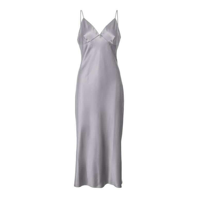 antage Hummingbird mærkning VERO MODA Women's Aria Slip Dress Gray Size 40 - Walmart.com