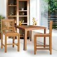 thumbnail image 3 of Teak Wood Elzas Outdoor Patio Counter Stool without Arms, 3 of 5