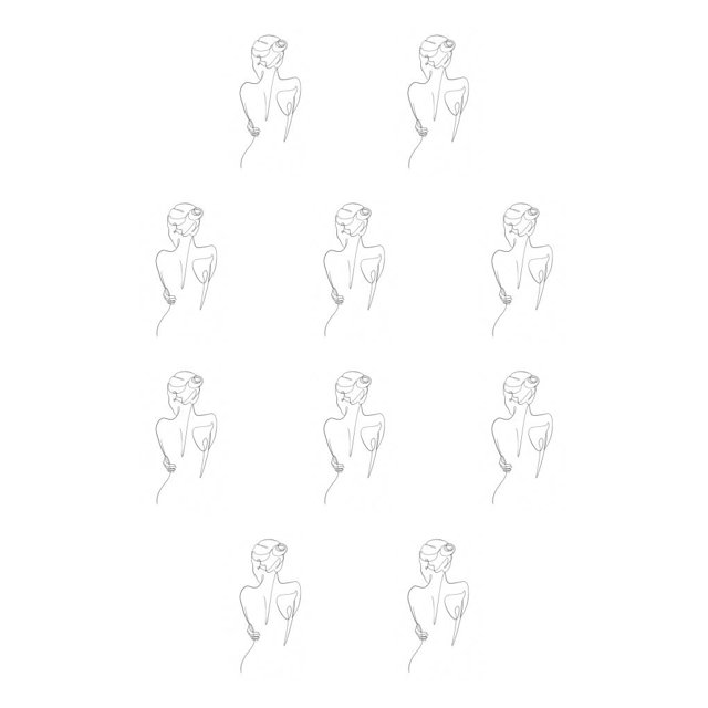 Injueey Pintura de lienzo de dibujo de una línea única para decoración del hogar buen efecto decorativo regalo innovador B B 10Conjunto