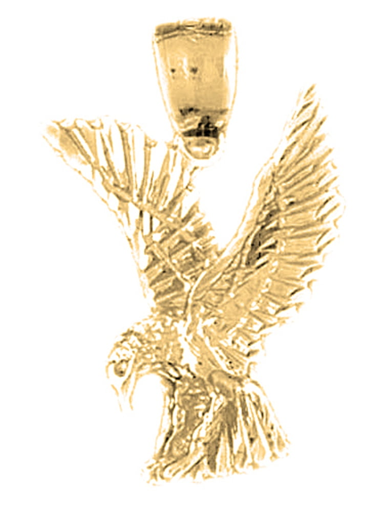 Jewels Obsession Eagle Pendant Sterling Silver 29mm Eagle with 7.5 Charm Bracelet