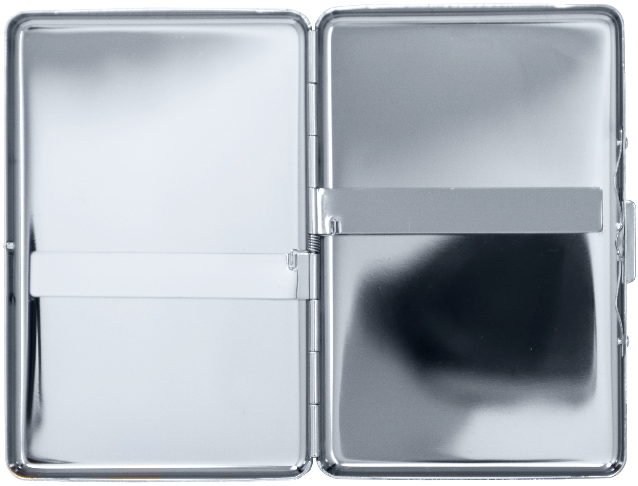 Set of 2 Metal-Plated 100s Compact Cigarette Case & Stash Box (Queen of Hearts)