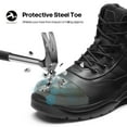 thumbnail image 2 of NORTIV 8 Men's Steel Toe Work Boots Breathable Ankle Safety Industrial & Construction Boots, 2 of 7