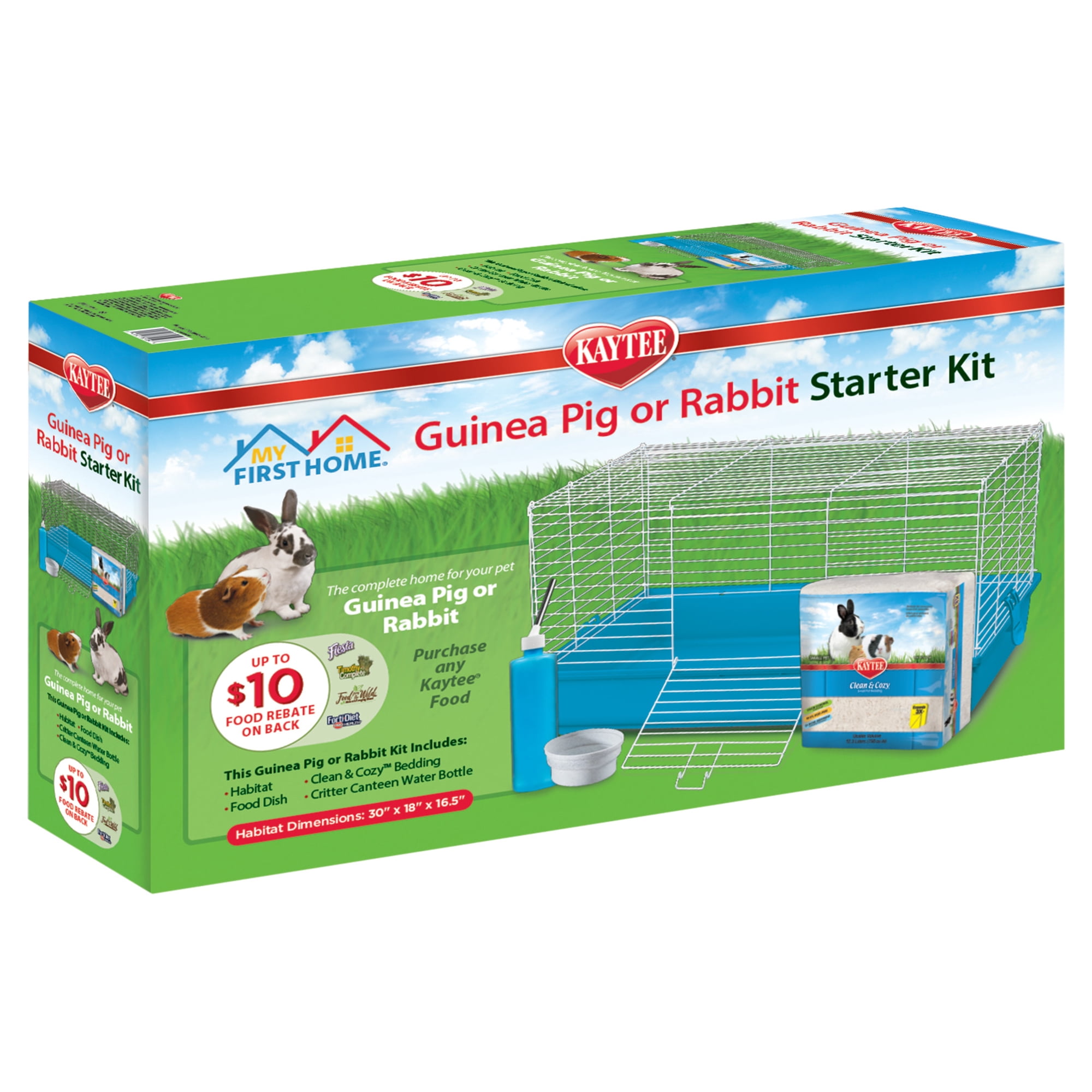 Kaytee My First Home Guinea Pig or Rabbit Starter Kit 30" x 18" x 16.5"