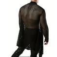 thumbnail image 4 of BSDJILFG Mens Cardigans Cute Mesh Sheer Crochet Fishnet Long Sleeve Loose Fit Shirts Nightwear Sleepwear Christmas Clothes, 4 of 6