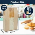 thumbnail image 2 of 200 PACK Paper Bread Bags, Paper Bakery Bags Kraft Paper Bread Loaf Bags with Transparent Window Including Label Seal Sticker for Homemade Bread (9.05x4.72x1.97 Inch), 2 of 7
