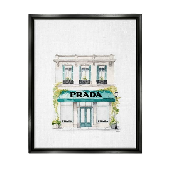 Stupell Industries Urban Fashion Shop Beauty & Fashion Painting Black Floater Framed Art Print Wall Art, 17 x 21