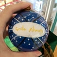 thumbnail image 4 of Handmade Inside-Painted Glass Ornament with Premium Gift Box - Whimsical Winter Pup Blue Design, 4 of 8