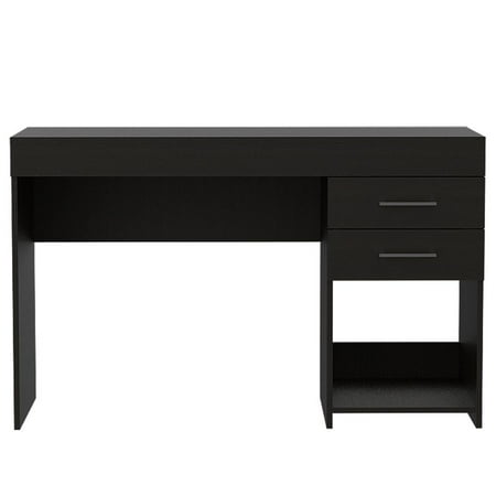 UPC: 0798911209307 | FM FURNITURE Austin Writing Computer Desk with Two Drawers and One Cabinet Black Wenge Finish