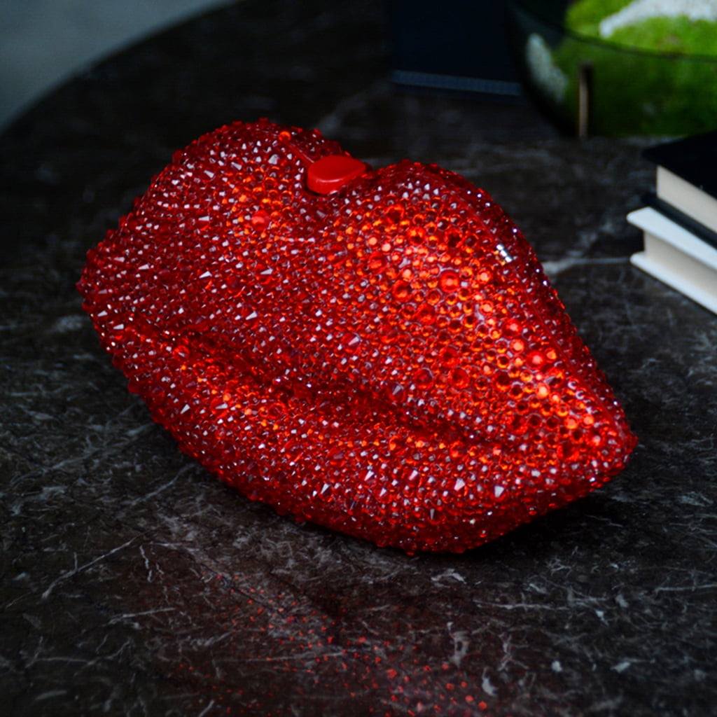 ZPAQI Women Leather Lips-shaped Evening Clutch Purses Crossbody Bags Banquet Handbag