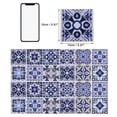 thumbnail image 3 of Pegatinas de azulejos de 24 piezas Unique Bargains, pegatinas de azulejos de pared para armarios de cocina 5.91"x5.91" negro azul, 3 of 6