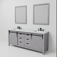 thumbnail image 6 of Lexora Home Marsyas 80" Carrara Marble Top Double Vanity in Dark Gray, 6 of 10