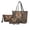 Brown-Butterfly, variant on LedBack Owl Flower Printed Tote Bag Set with Wristlet Wallet Cosmetic Bag Lightweight Top Handle Handbag Totes Make Up Purses Leather Wallet for Travel, Brown