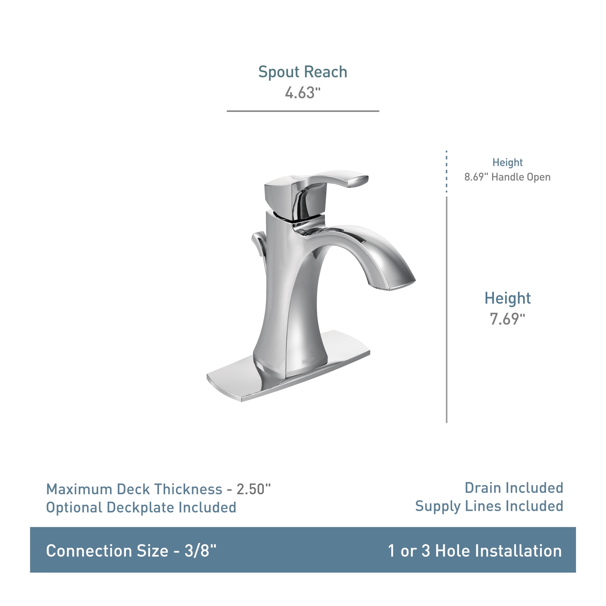 Moen Voss Oil Rubbed Bronze One-Handle Bathroom Faucet