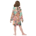 thumbnail image 7 of FORMRS Niños Bathrobe Unisex Hooded Robe Soft Plush Pajamas Sleepwear, Size 4-6T, Cityscape Painting, 7 of 7
