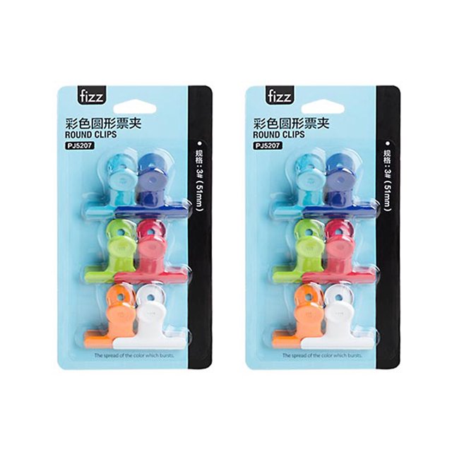 Youpin Fizz Color Round Tickets Plástico Metal Clip Tamaño Seis