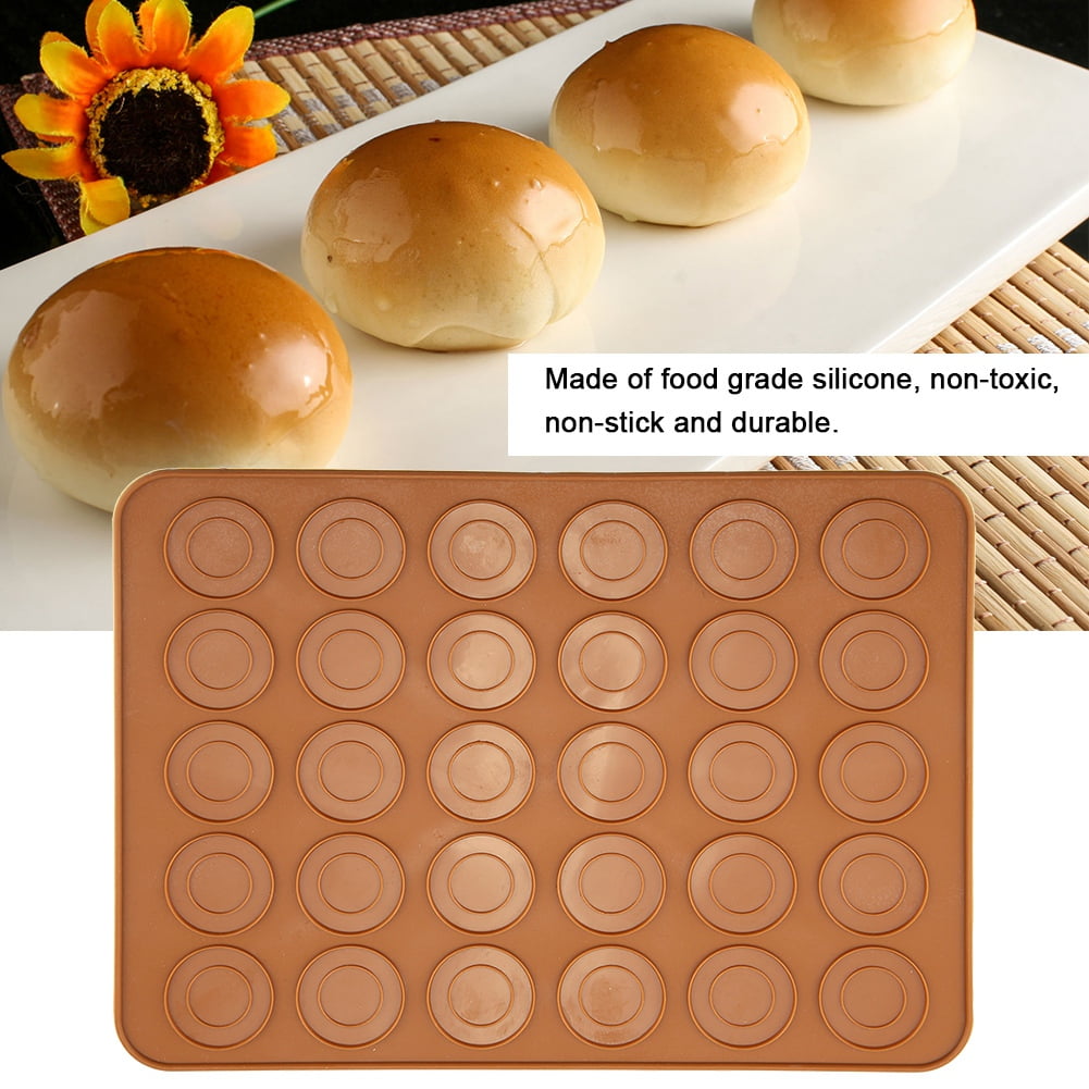 Hurrise 1pc 30 Holes Round Shape Macarons Mat Silicone Macaron