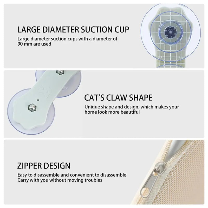 Cat Window Hammock Window Cat Bed with Suction Cup Folding Cat Seat Comfortable Cat Wi y2193