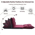 thumbnail image 5 of Topcobe Adjustable Folding Sofa Bed with Two Pillows, Futon Sofa Video Gaming Sofa Lounge Sofa for Living Room, 5 of 10