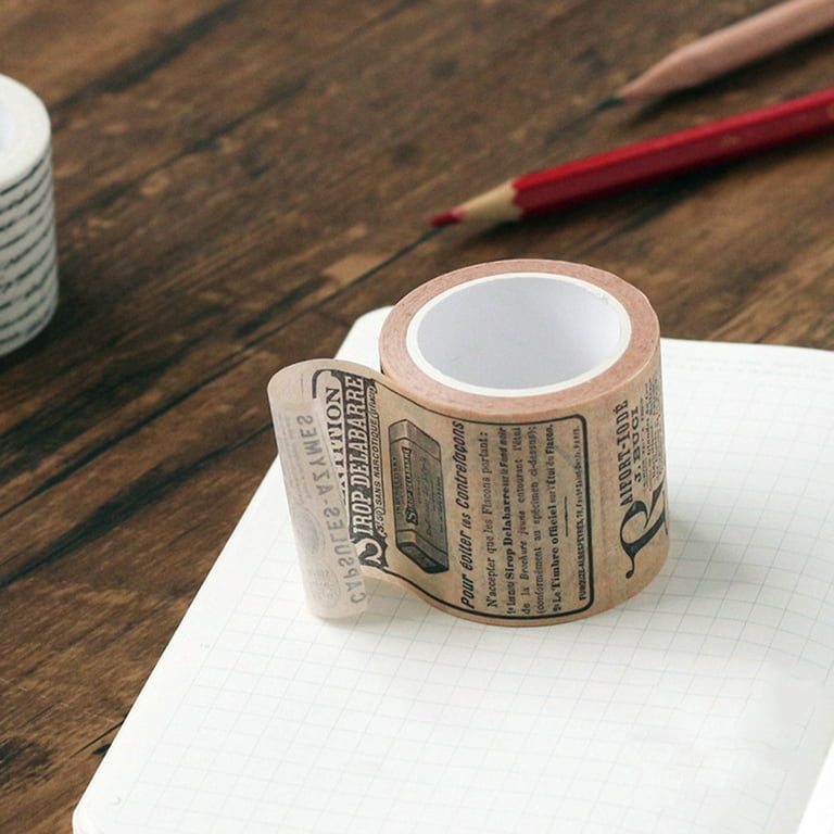 HEVIRGO Vintage Washi Tape Decorative Paper Masking Tape DIY Adhesive  Scrapbook Sticker 