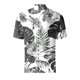 thumbnail image 2 of Camisas s Para Hombre Manga Corta Camisa de vacaciones en la playa Camisa de cuello con botones en los puños para hombre (Grey, M), 2 of 4