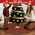 thumbnail image 5 of 48 Inch Christmas Tree Skirt – Velvet Plush Tree Mat, Soft Thickened Polyester with Red Ties, Single-Sided Printing, Available in 30in/36in/48in, Perfect for Holiday Xmas Tree Decoration, 5 of 7