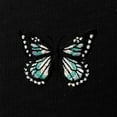 thumbnail image 2 of Dalix Butterfly Embroidered Fleece Relaxed Boxy Fit Long Sleeve Crewneck Sweatshirt Womens in Black 2XL XX-Large, 2 of 5