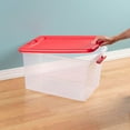 thumbnail image 6 of Sterilite 64 Qt. Clear Plastic Latching Lid Storage Container Tote, 6 Pack, 6 of 9