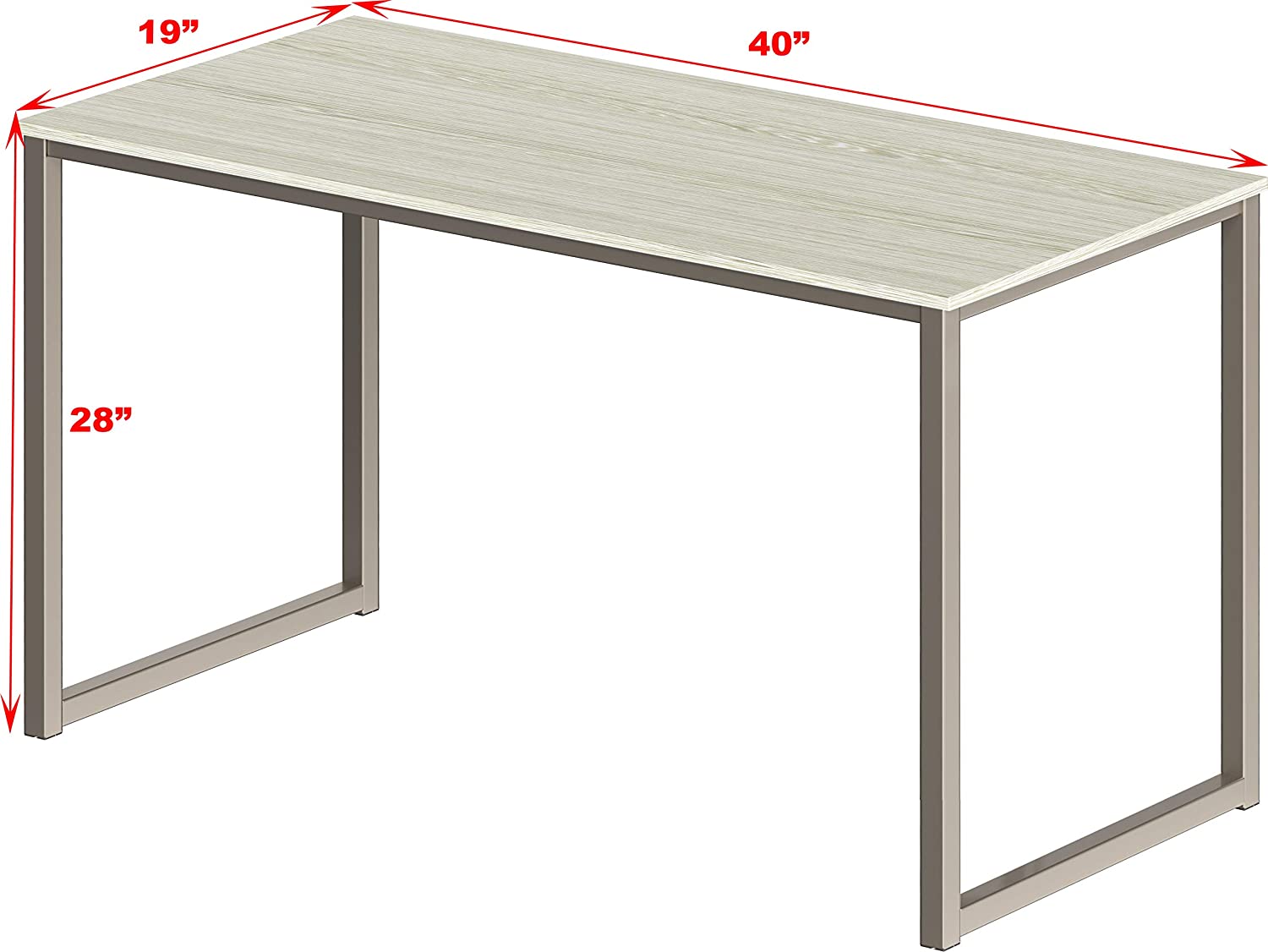 SHW Home Office 40-Inch Computer Desk, Maple - image 5 of 6