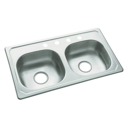 Sterling By Kohler Specialty 14619 4 Double Basin Drop In Kitchen Sink