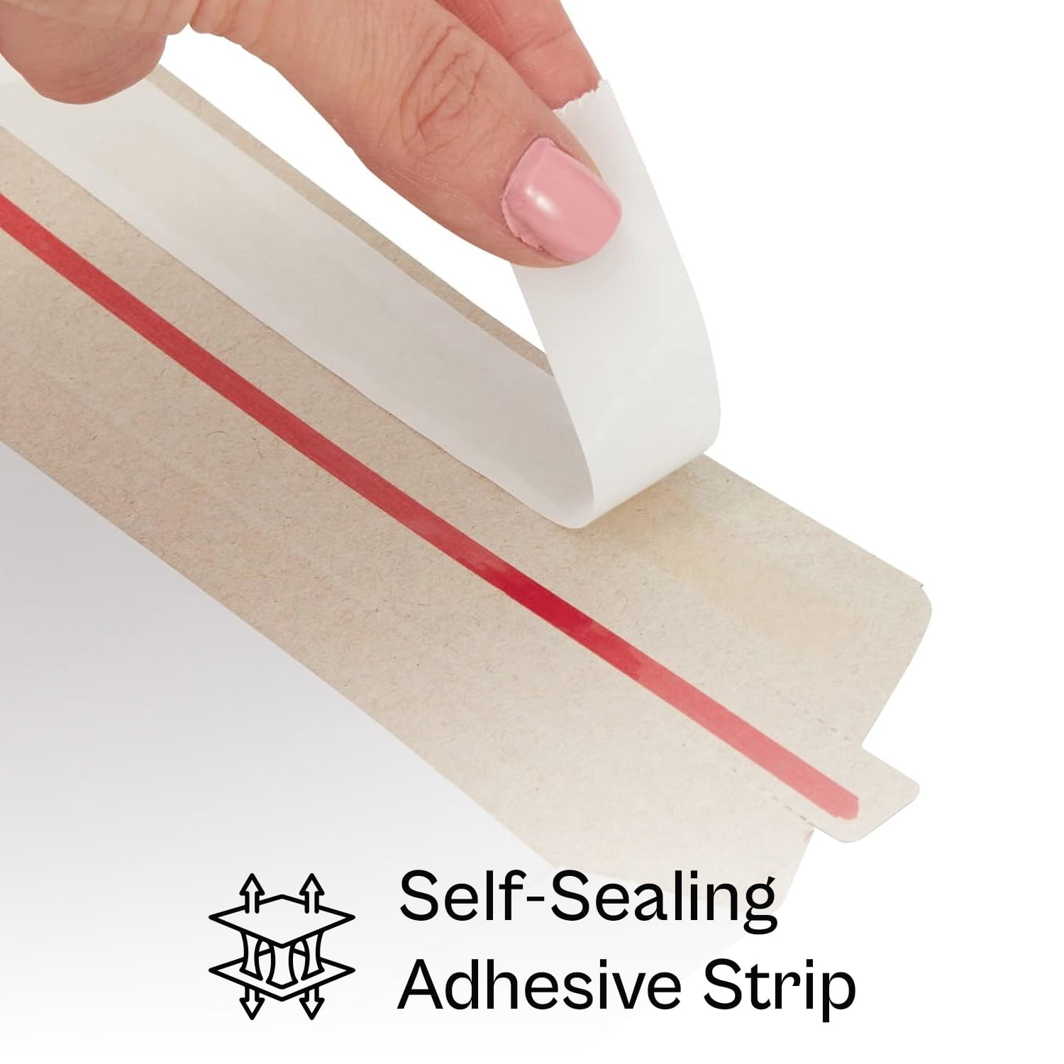 SSBM Rigid White Kraft Cardboard Mailers, 7" x 9" 200 Pcs with Tear Strip. Self Seal Shipping Mailing Envelopes 200 Count
