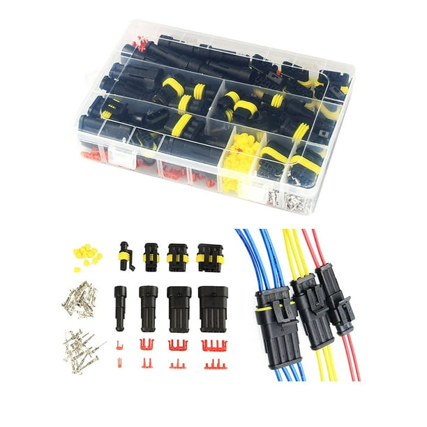 240 Pcs 12V Electrical Terminal Wire Connectors Kit 1/2/3/4/5/6 Pin  Waterproof