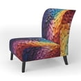 thumbnail image 3 of Designart "Abstract Rainbow Colorful Arch composition" Multi-Color Modern Upholstered Accent Chair - Traditional Arm Chair For Living Room, 3 of 7