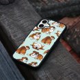 thumbnail image 4 of WIRESTER Shockproof Soft Rubber Cover Case for Apple iPhone 16 6.1" 2024, English Bulldog Funny Playful Postures On Aero Blue Background, 4 of 5