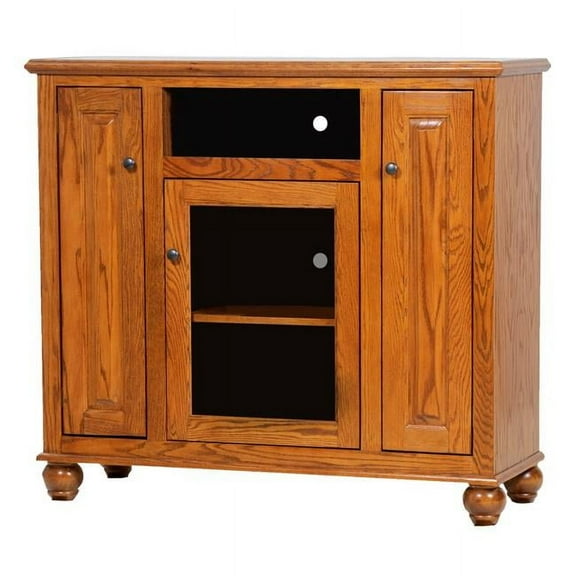 American Heartland 63148DK Oak Tall Deluxe Entertainment Console, Dark