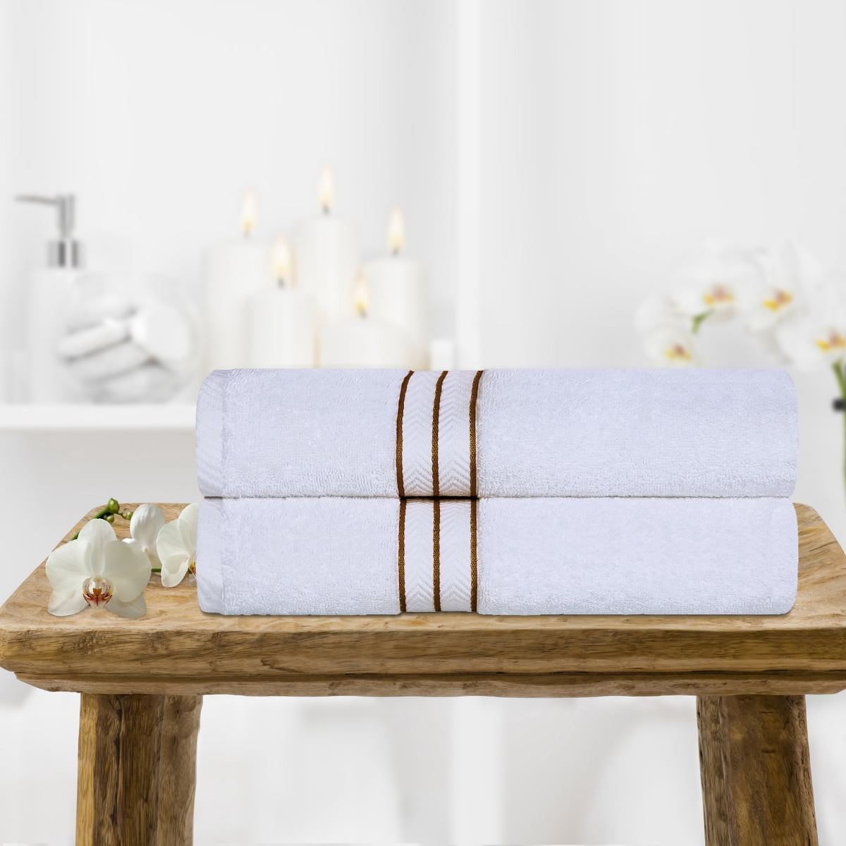 Superior Turkish Cotton Ultra-Plush 2-Piece Toast Bath Towel Set