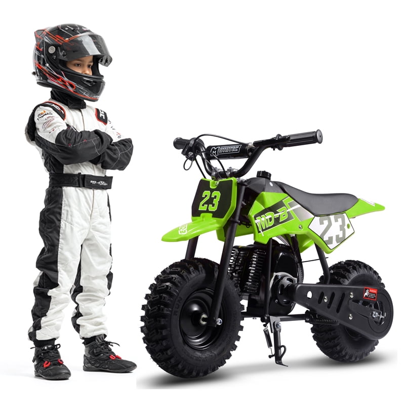 SAY YEAH Mini Bike,50cc 2-Stroke Gas Motorcycle for Teens with Pull Start & Auto Transmission,EPA Approved,38*27*22in,Green