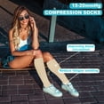 thumbnail image 2 of 3 Pairs Open Toe Medical Sport Compression Socks - 15-20mmhg Graduated Knee-High Support for Men & Women, Ideal for Soccer, Running, and Nurses, 2 of 6