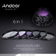 thumbnail image 3 of Andoer 77mm filtro de la lente Kit UV + CPL FLD + + ND (ND2 ND4 ND8) con Carry Cap bolsa / tapa del Andoer Lente ND, 3 of 7
