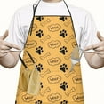 thumbnail image 2 of Paw Prints and Bones Apron-Garden Aprons for Women with Pockets-Cotton Linen Waterproof Kitchen Cooking Gardening Aprons Adjustable for Kitchen,Cooking,BBQ and Salon 33x27 Inch, 2 of 7