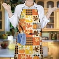 thumbnail image 5 of Fall Pumpkins Leaves Pattern Apron-Garden Aprons for Women with Pockets-Cotton Linen Waterproof Kitchen Cooking Gardening Aprons Adjustable for Kitchen,Cooking,BBQ and Salon 33"x27", 5 of 7