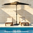 thumbnail image 5 of Kool 20 lbs Black Half Round Rose Pattern Outdoor Patio Umbrella Base umbrella Stand for Patio, Yard, Garden, Poolside, 5 of 12